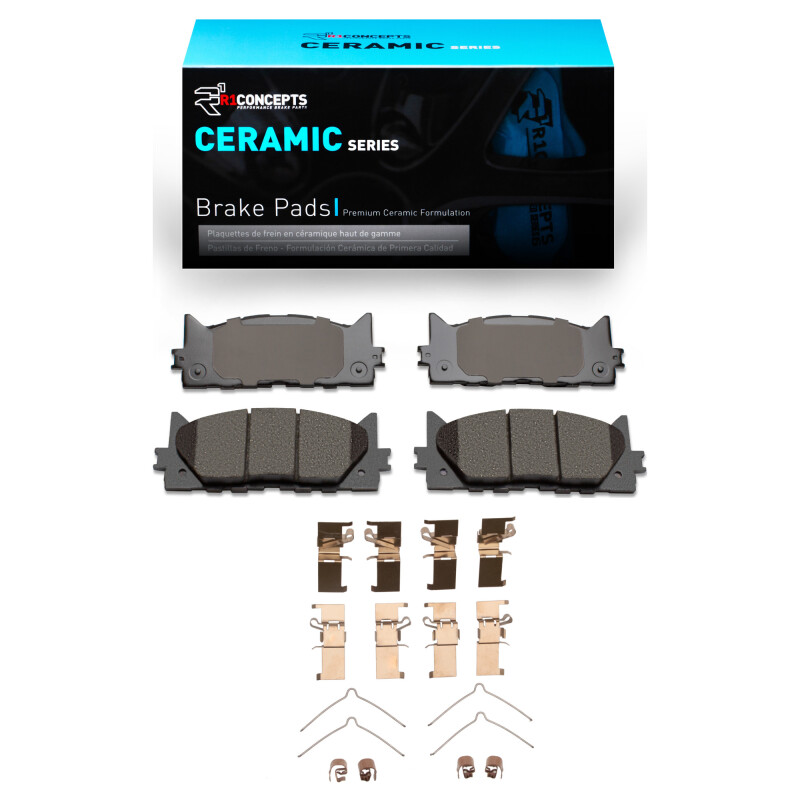 Lexus ES350 Brake Pads - Front - R1 Concepts - R1 Ceramic Pads & Hardware Kit - `07-`18